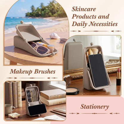 🌟Silicone Makeup Brush Holder | Portable Travel Makeup Brush Case