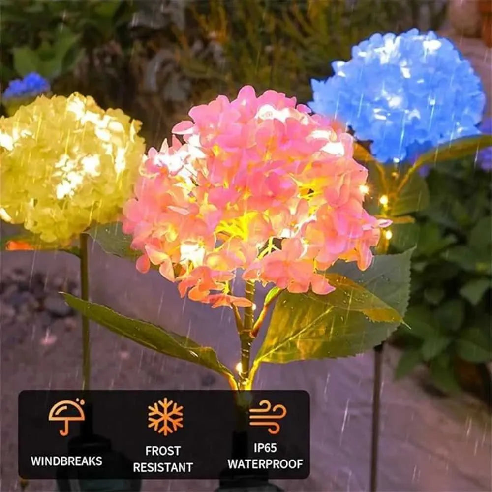 🌷Solar Hydrangea Flower Garden Stake Lights