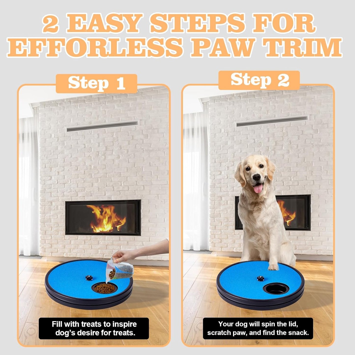 🦮3‑in‑1 Interactive Dog Nail Grinding & Treat Feeding Turntable