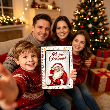 🎄 Holographic Christmas Gift Card Book – A Surprise on Every Page (Durable Hardcover Edition) 🎉