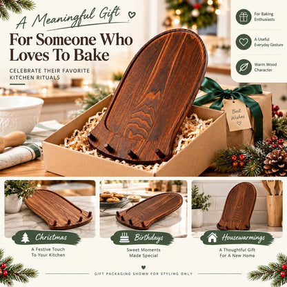 🌟Stand Mixer Sliding Tray | Wooden Mover Board with Attachment Storage Pegs