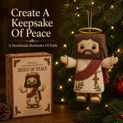 ⏳ Last Day 50% OFF – ✝️ Beginner-Friendly DIY Christian Block Figure Patchwork Ornament Kit Collection | Complete Kit with Pre-Cut Fabrics, Padded Ornament Form & Step-by-Step Guide Included 💕