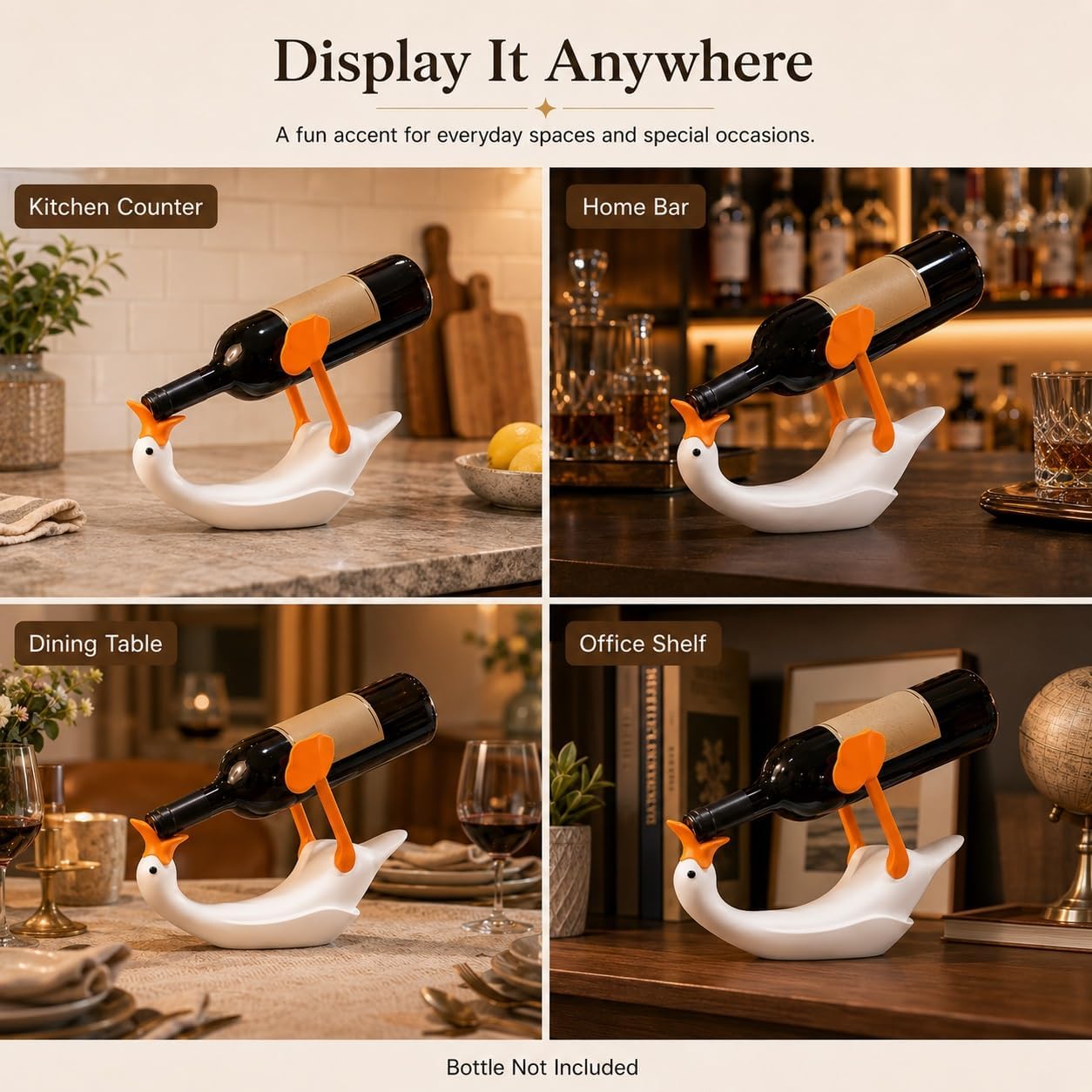 Funny Anti-Gravity Duck Wine Rack