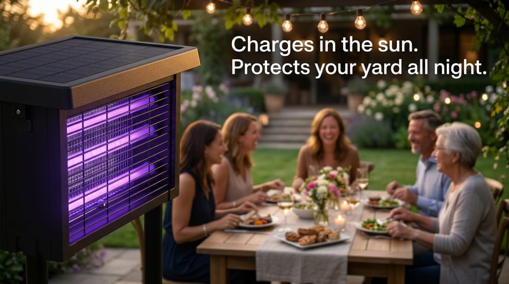 Solar-Powered High-Efficiency Outdoor Bug Zapper