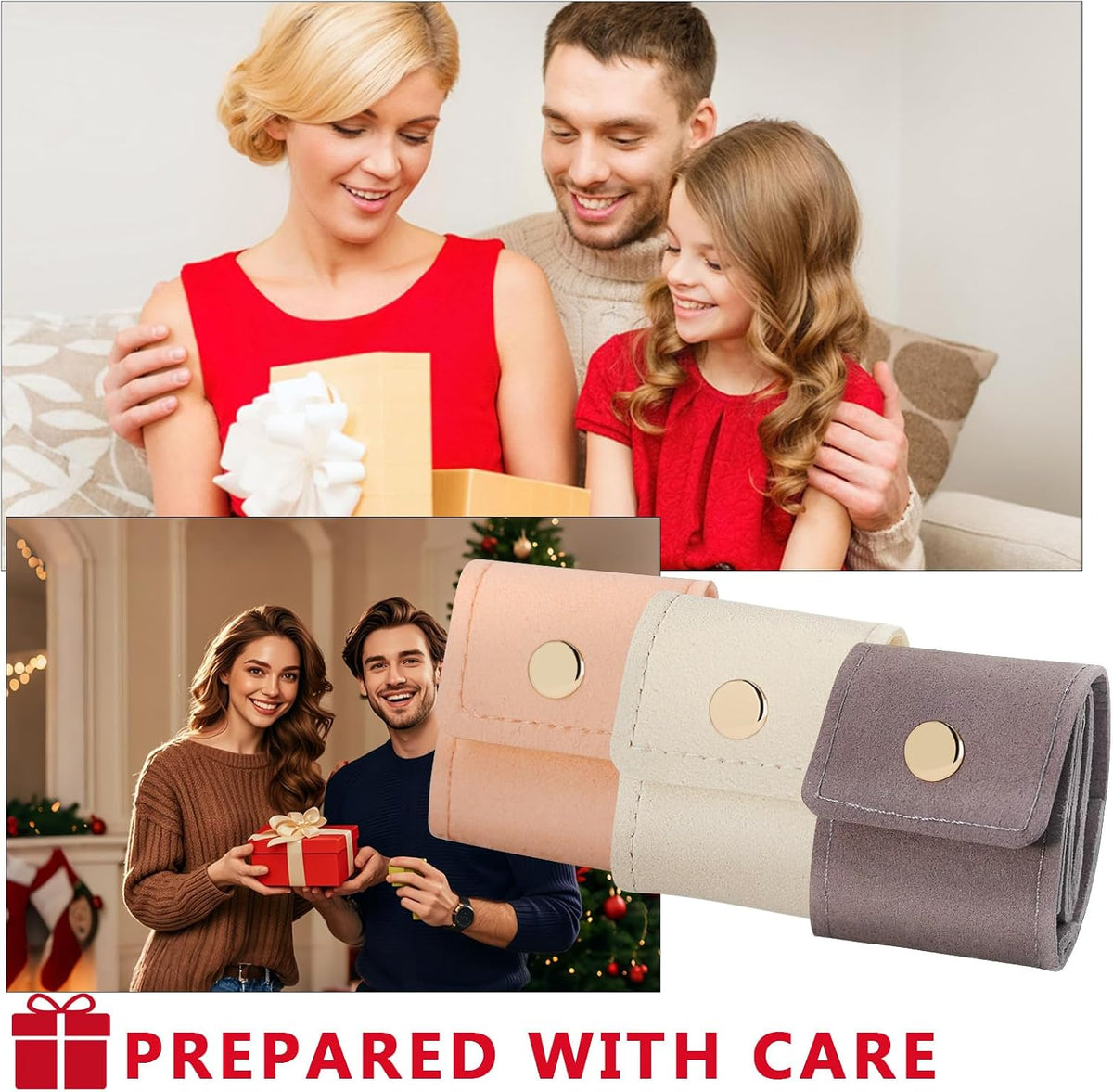 3PCS Travel Jewelry Organizer Bags – Compact Jewelry Case for Rings, Earrings & Necklaces