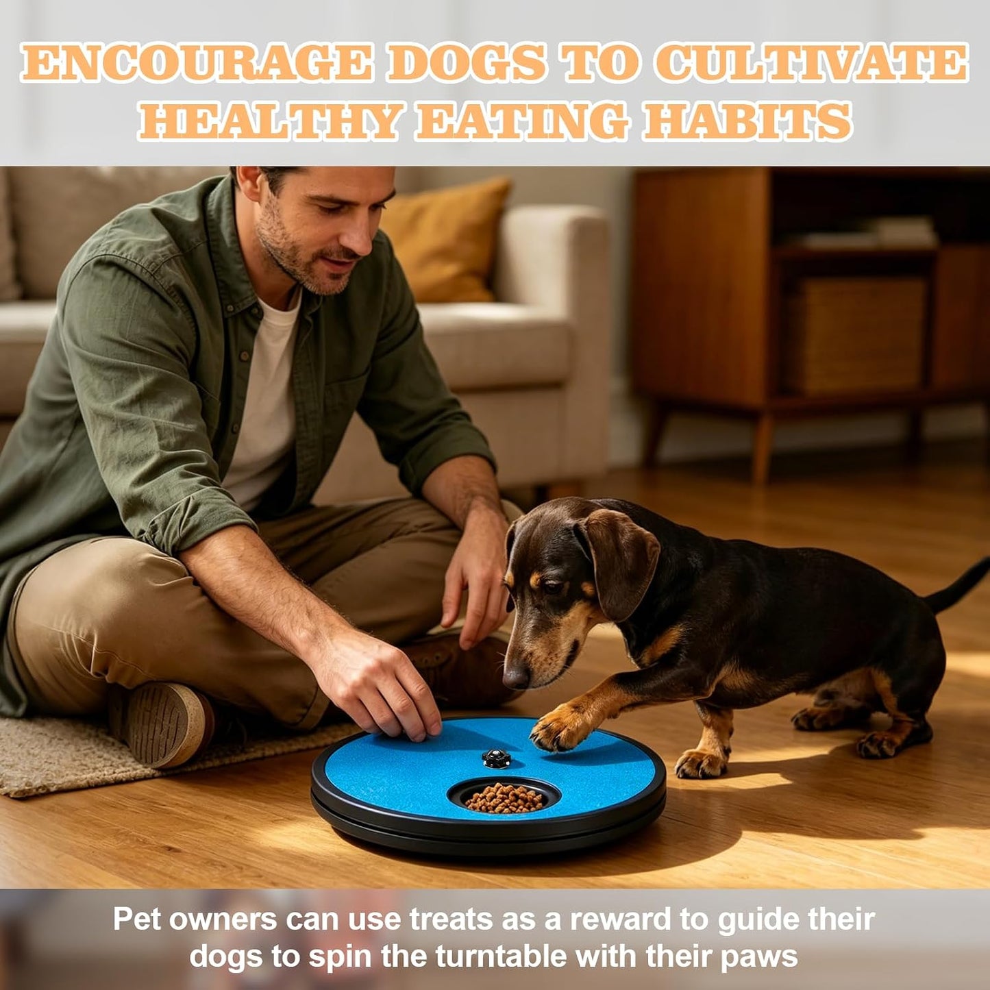 🦮3‑in‑1 Interactive Dog Nail Grinding & Treat Feeding Turntable