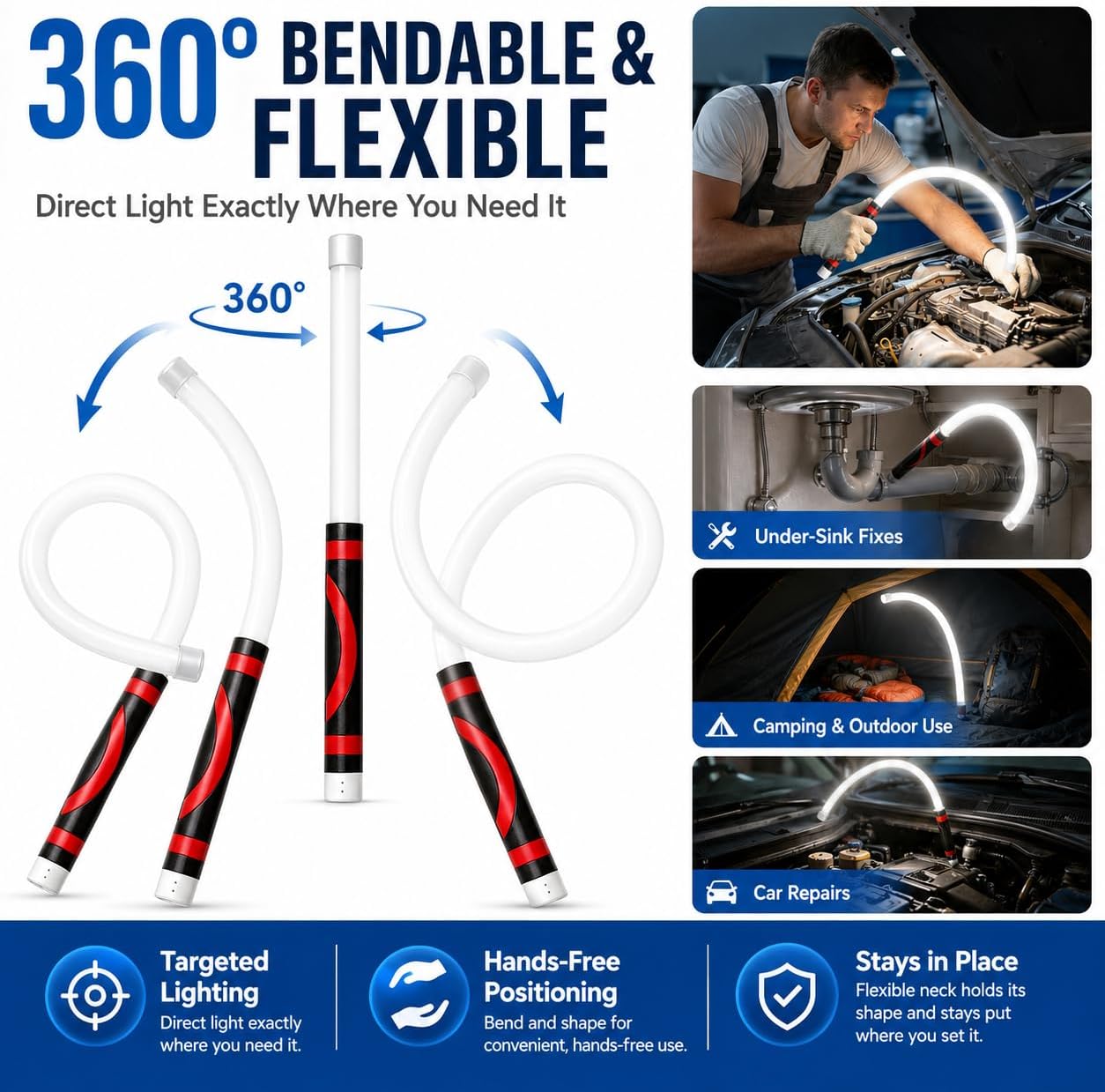 🔦 Bendable LED Flashlight Stick