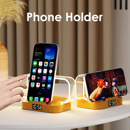 💡⚡Multifunctional Bedside Wireless Charging Night‑Light Station