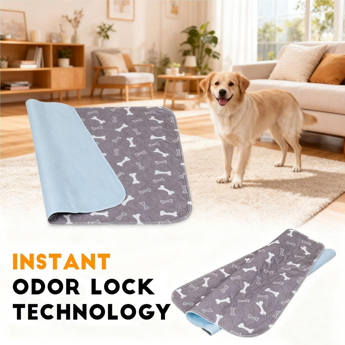 🐾 Reusable Washable Dog Pee Pad-Reusable puppy potty pads for dogs and cats