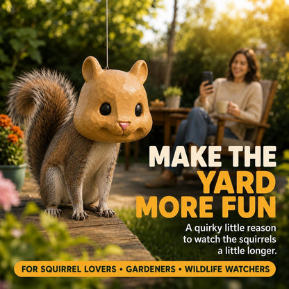 🐿️Squirrel Head Feeder - Big Funny Animal Head Squirrel Feeder for Outdoor Garden