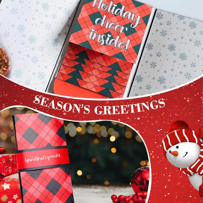 🎄🎉 Christmas Waterfall Gift Card Holder Booklet-4-Pack