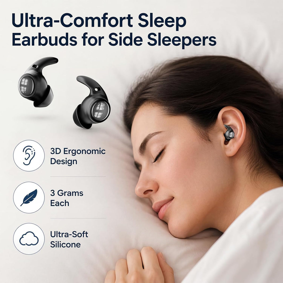 🎧Mini Sleep Translation Earbuds-Ultra‑light In‑Ear Headphones for Sleeping