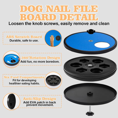 🦮3‑in‑1 Interactive Dog Nail Grinding & Treat Feeding Turntable