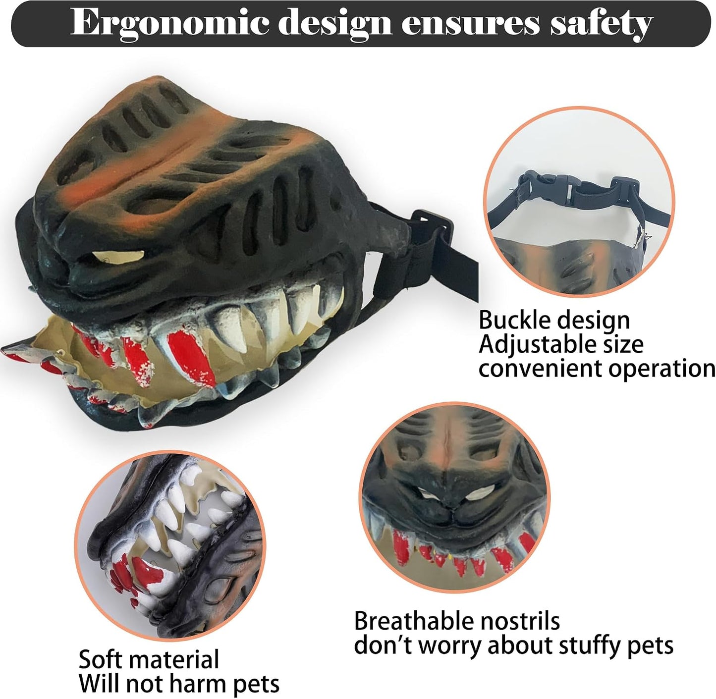 🦖 Prehistoric Predator Pet Muzzle — Make Your Pet the Star of the Party