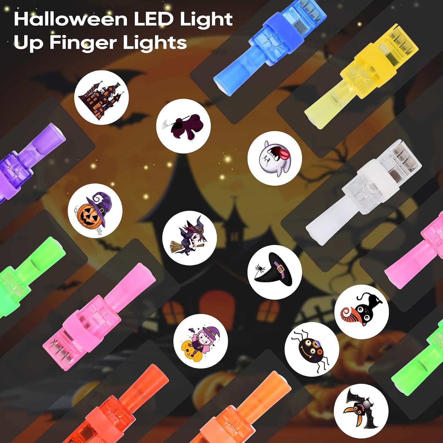 👻 LED Projection Finger Lights