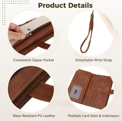 🛡️ Women's RFID Blocking Trifold Wallet-Keep your cards safe