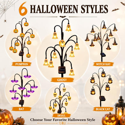 🎃Halloween Solar Tree Stump Light