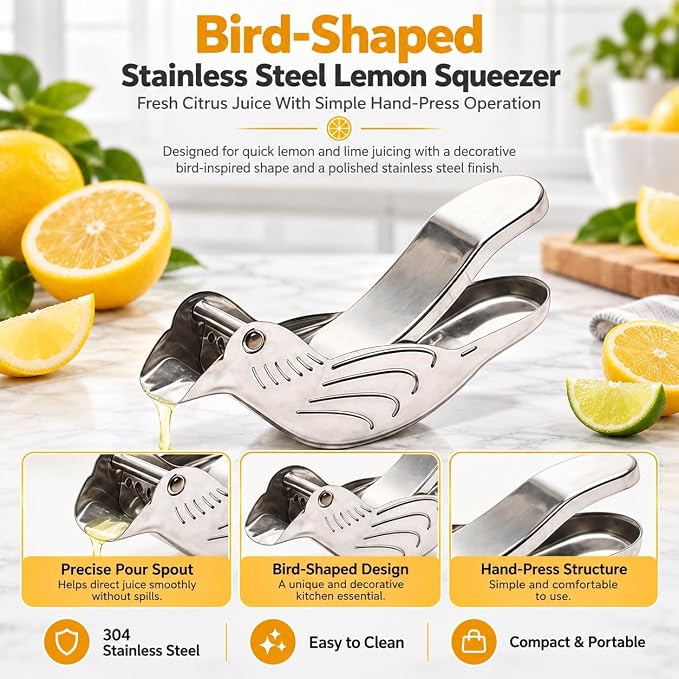 🐦Bird Shaped Lemon Squeezer Citrus Juicer, Bird Juicer Squeezer