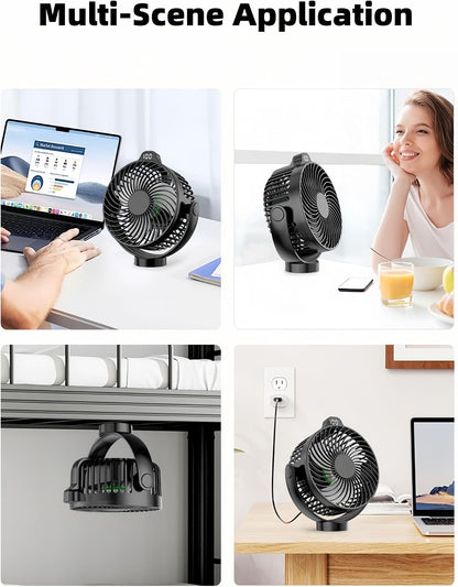 🧲 Multi-Function Magnetic Rechargeable Mini Fan with Night Light & Remote Control