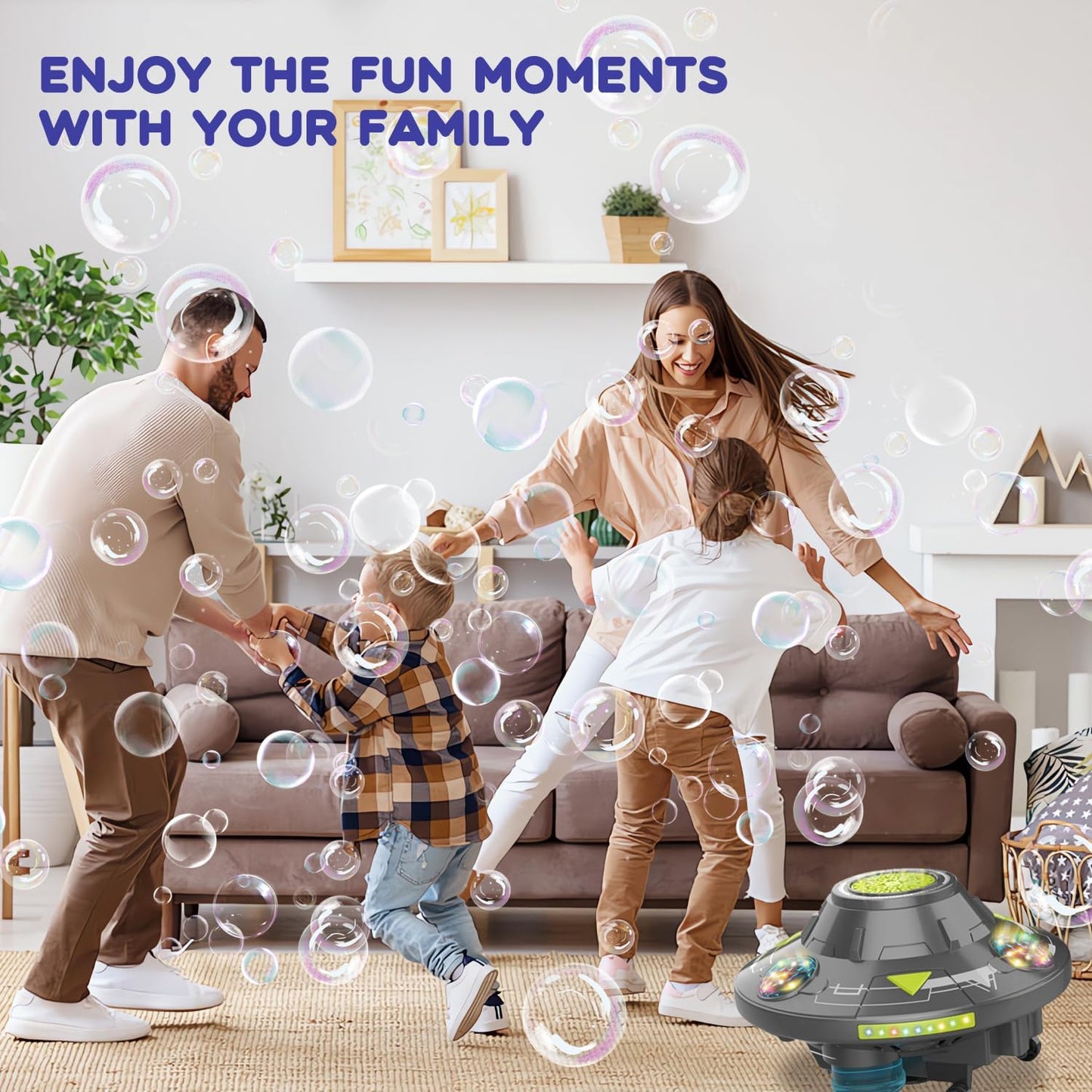 🛸 UFO Moving Bubble Machine