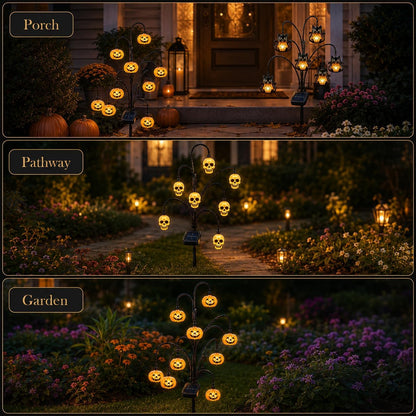 🎃Halloween Solar Tree Stump Light