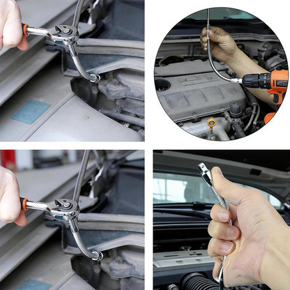 💫3-piece set Flexible Spring‑Steel Socket Extension Rod Set