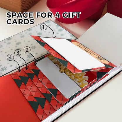 🎄🎉 Christmas Waterfall Gift Card Holder Booklet-4-Pack