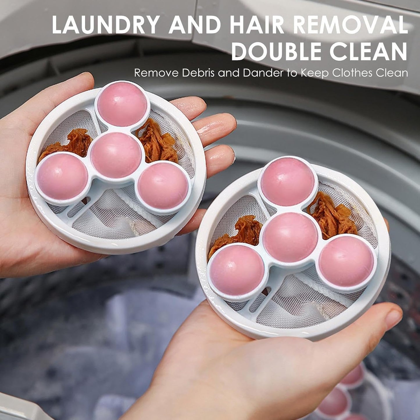 🐶 3-Pack Floating Pet Hair Catcher – Laundry Lint & Tissue Filter Bag for Washing Machine