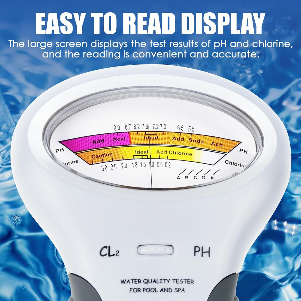 💧🔬 Pool & Spa PH Chlorine Water Quality Tester|Accurately measure the pH and chlorine levels in your swimming pool—simple, fast, and reliable🏊