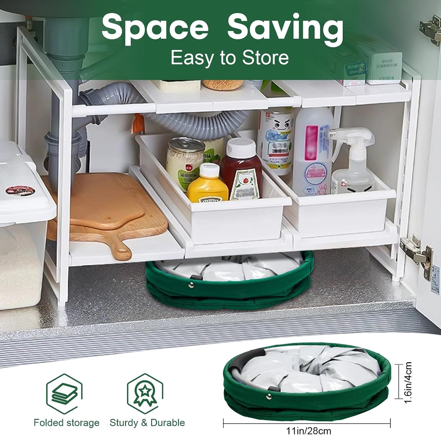 Fold‑able Garden Tool Storage Bucket Bag-All‑purpose Portable Organizer For Outdoor Daily‑use