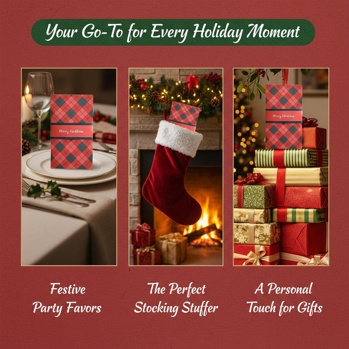 🎄🎉 Christmas Waterfall Gift Card Holder Booklet-4-Pack