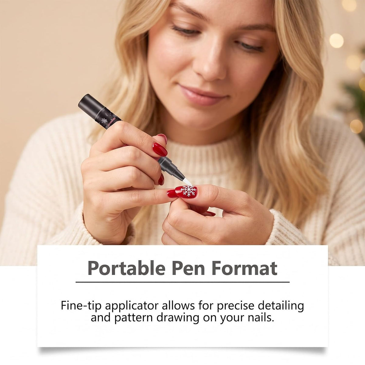 🎄💅 6-Color Christmas Nail Polish Pen Set – Easy Festive Nail Art at Home