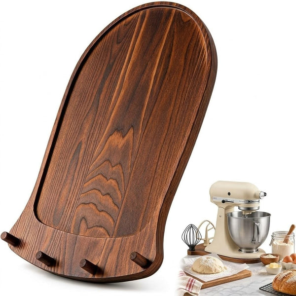 🌟Stand Mixer Sliding Tray | Wooden Mover Board with Attachment Storage Pegs