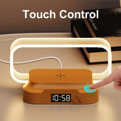 💡⚡Multifunctional Bedside Wireless Charging Night‑Light Station