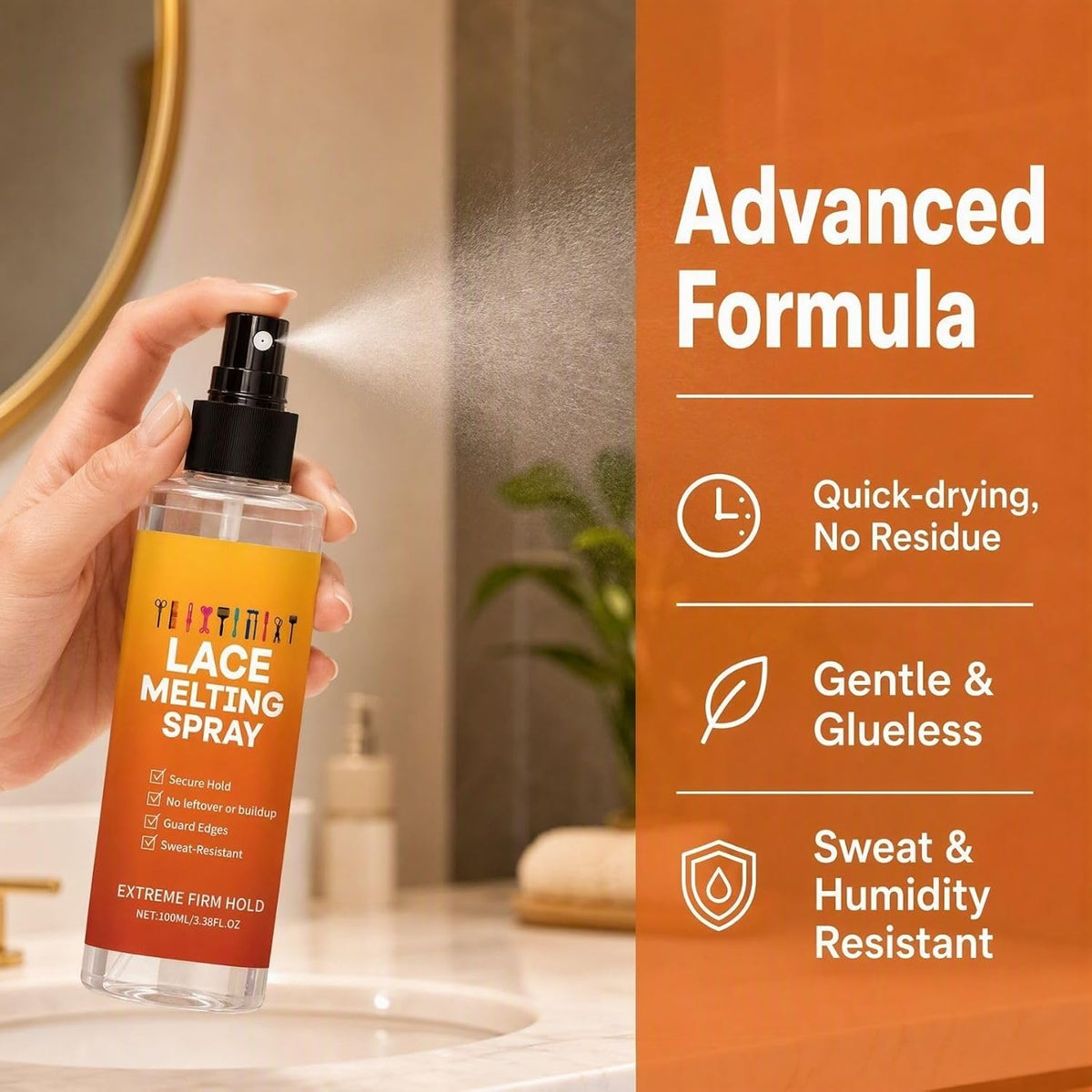 🧑‍🦱 Lace Melting Spray | Extreme Firm Hold Wig Lace Adhesive Spray