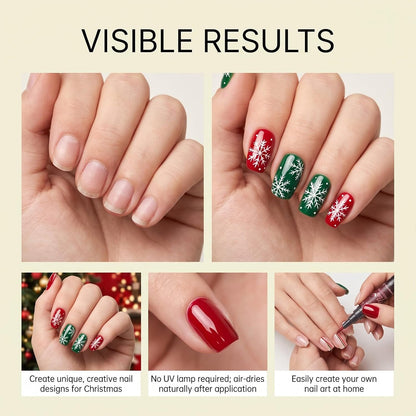 🎄💅 6-Color Christmas Nail Polish Pen Set – Easy Festive Nail Art at Home