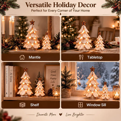 🎄🌙Vintage Lighted Christmas Tree Figurine