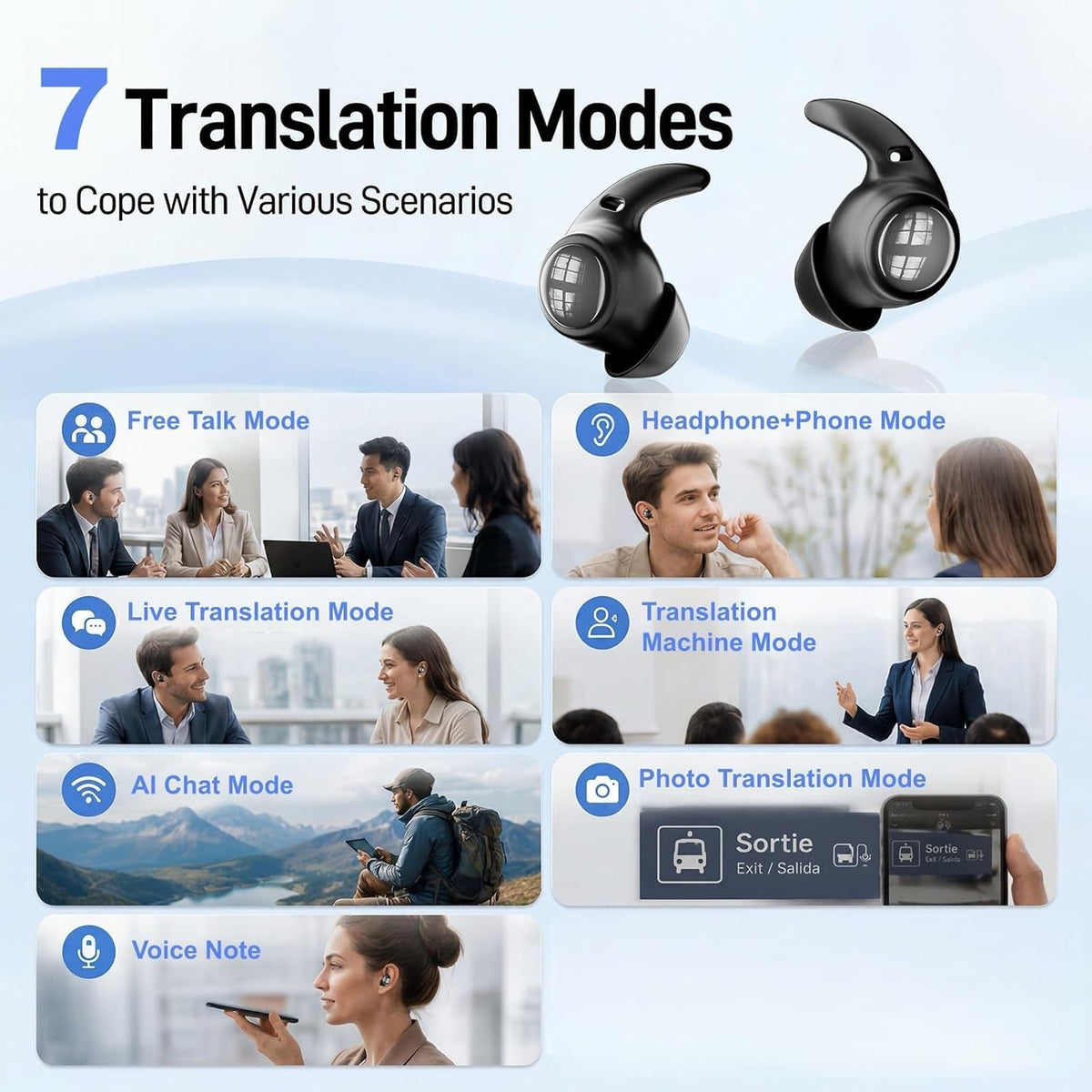 🎧Mini Sleep Translation Earbuds-Ultra‑light In‑Ear Headphones for Sleeping