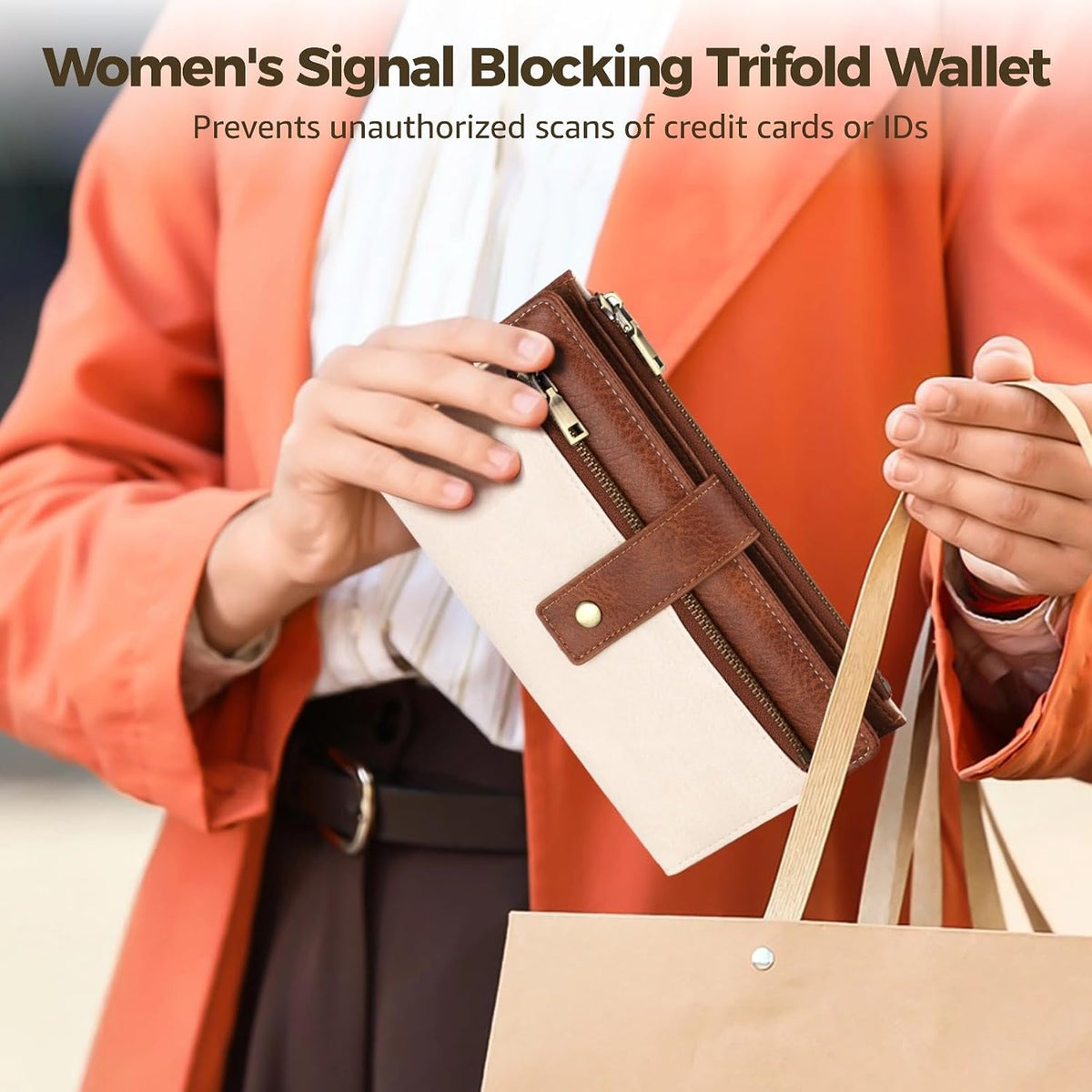 🛡️ Women's RFID Blocking Trifold Wallet-Keep your cards safe