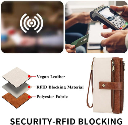 🛡️ Women's RFID Blocking Trifold Wallet-Keep your cards safe