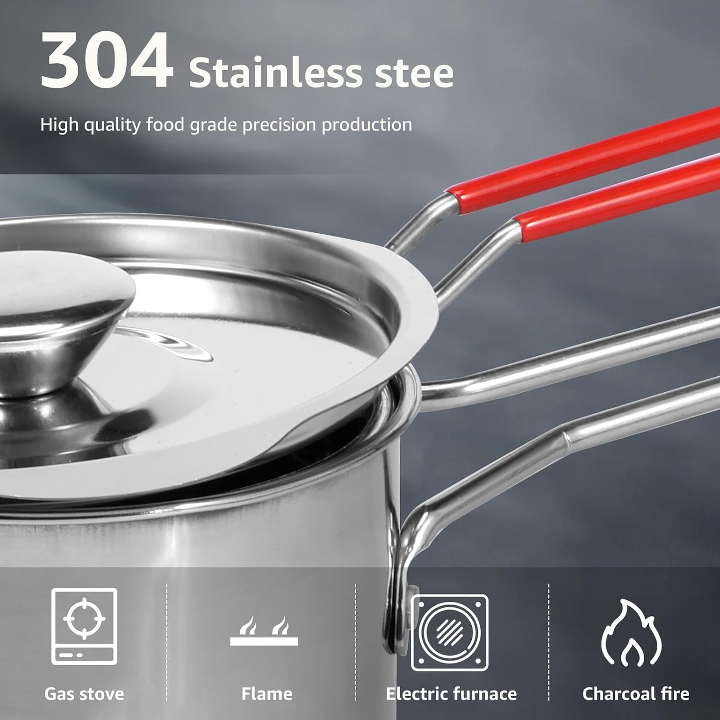 🔥304 Stainless Steel Multifuntional Fryer