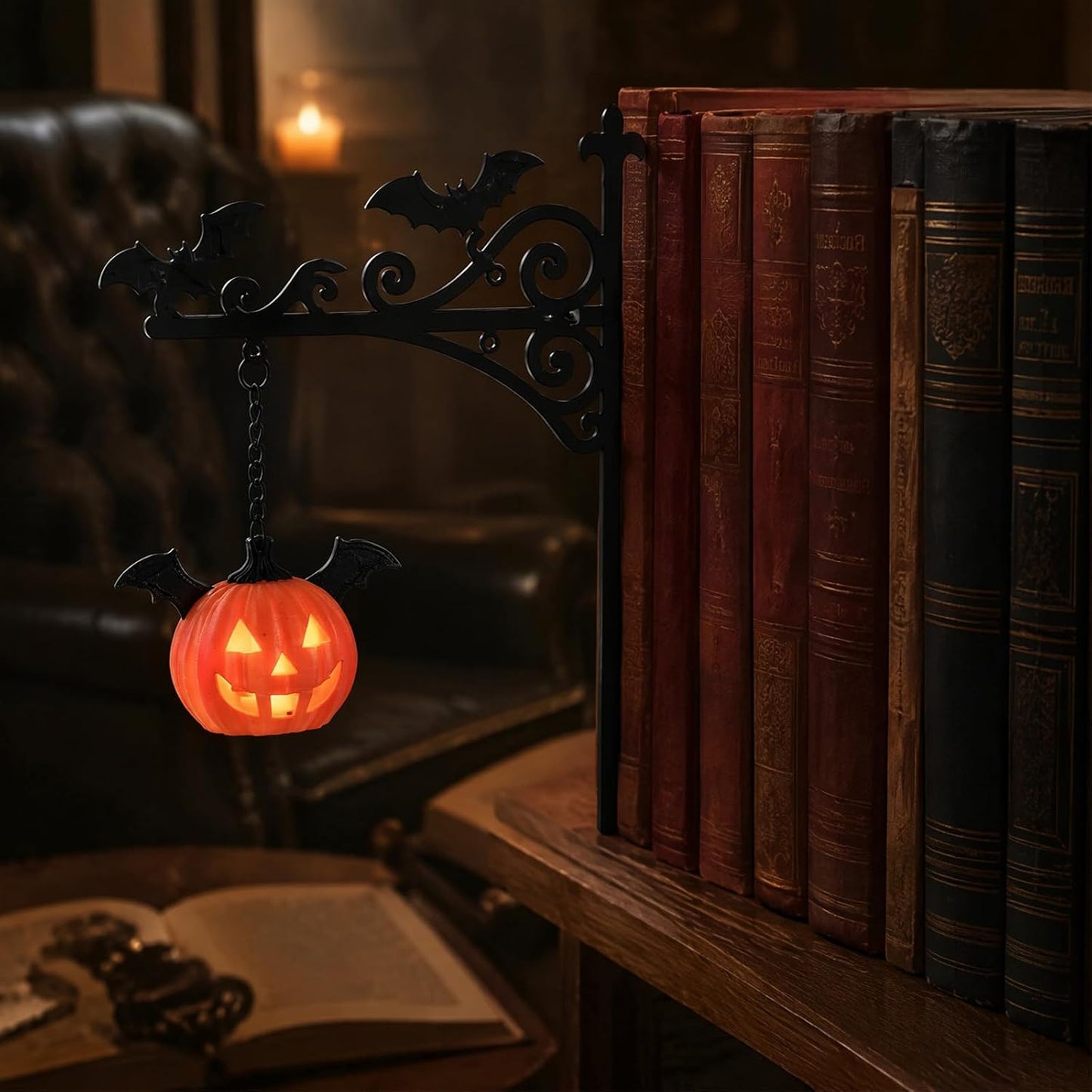 🎃 Halloween  Bookend Light | Gothic Spooky Home Decor