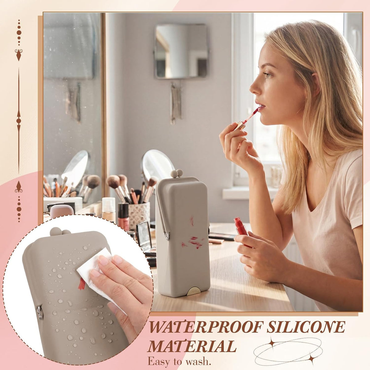 🌟Silicone Makeup Brush Holder | Portable Travel Makeup Brush Case