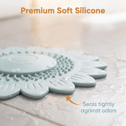 🌻4PCS-Sunflower Silicone Drain Cover| Hair Catcher & Anti-odor Stopper