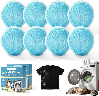 🐶🐱 Reusable Pet Hair Removal Laundry Balls-8 Pieces