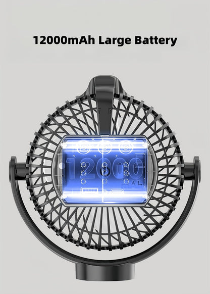 🧲 Multi-Function Magnetic Rechargeable Mini Fan with Night Light & Remote Control