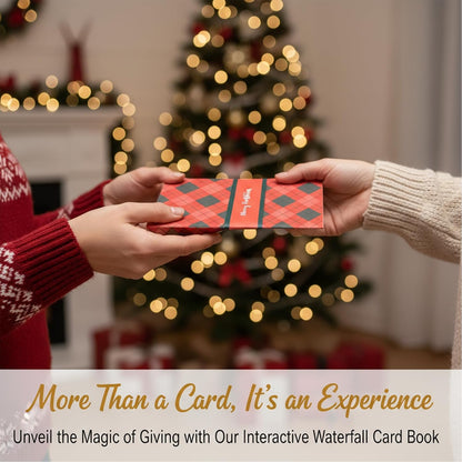 🎄🎉 Christmas Waterfall Gift Card Holder Booklet-4-Pack