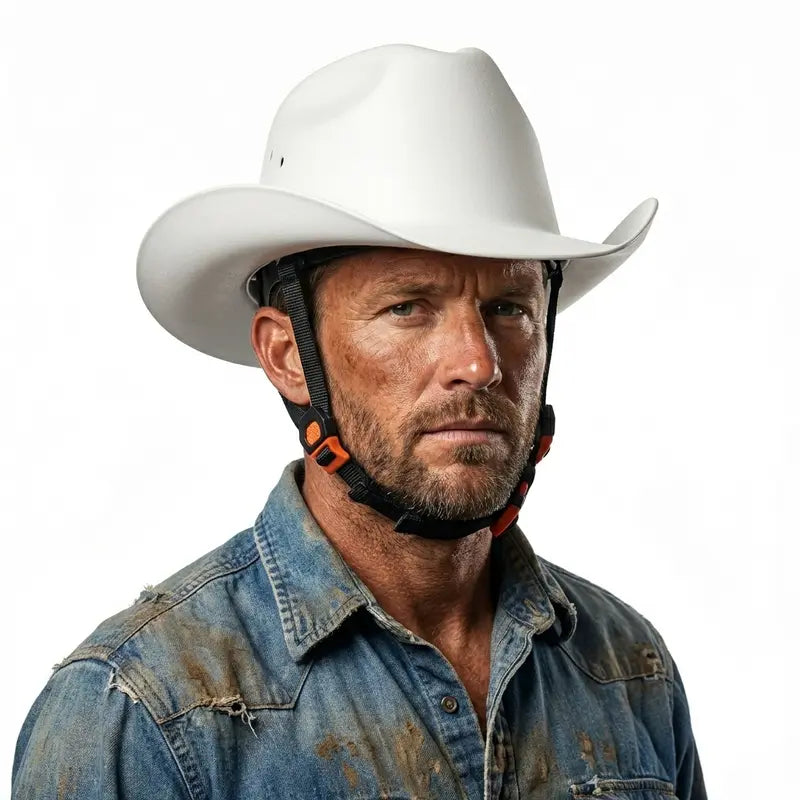 🤠Cowboy Hard Hat |Western‑Style Meets Heavy‑Duty Jobsite Safety