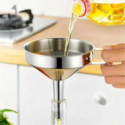 🥘Stainless Steel Kitchen Funnel With Detachable Filter Strainer