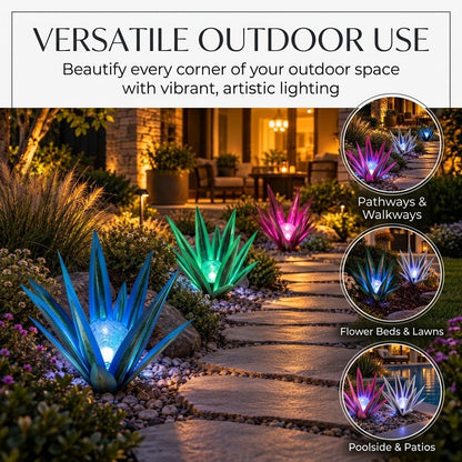 🌞Solar Agave Garden Stake Light